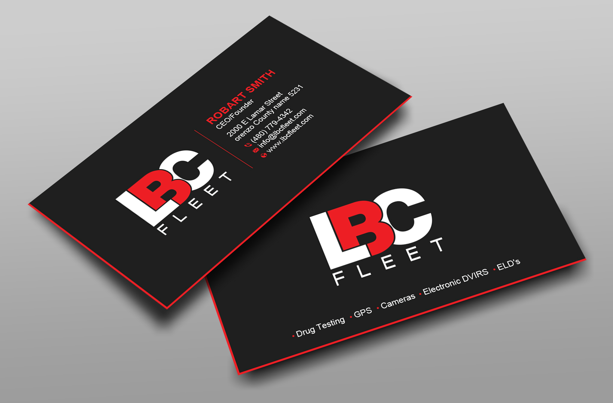 Business Card Design by Uttom 2 for LBC Fleet | Design #27395517
