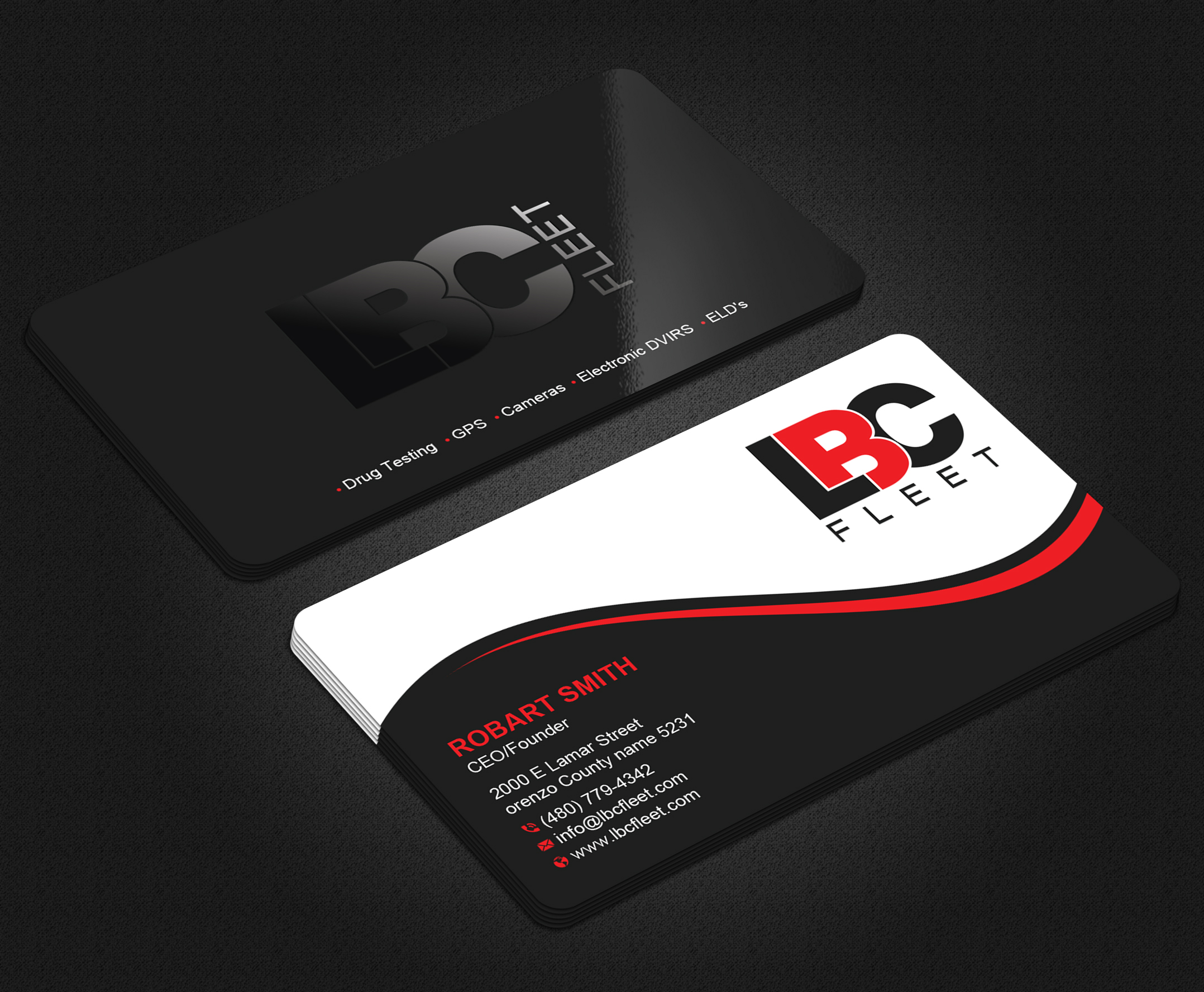 Business Card Design by Uttom 2 for LBC Fleet | Design #27395518