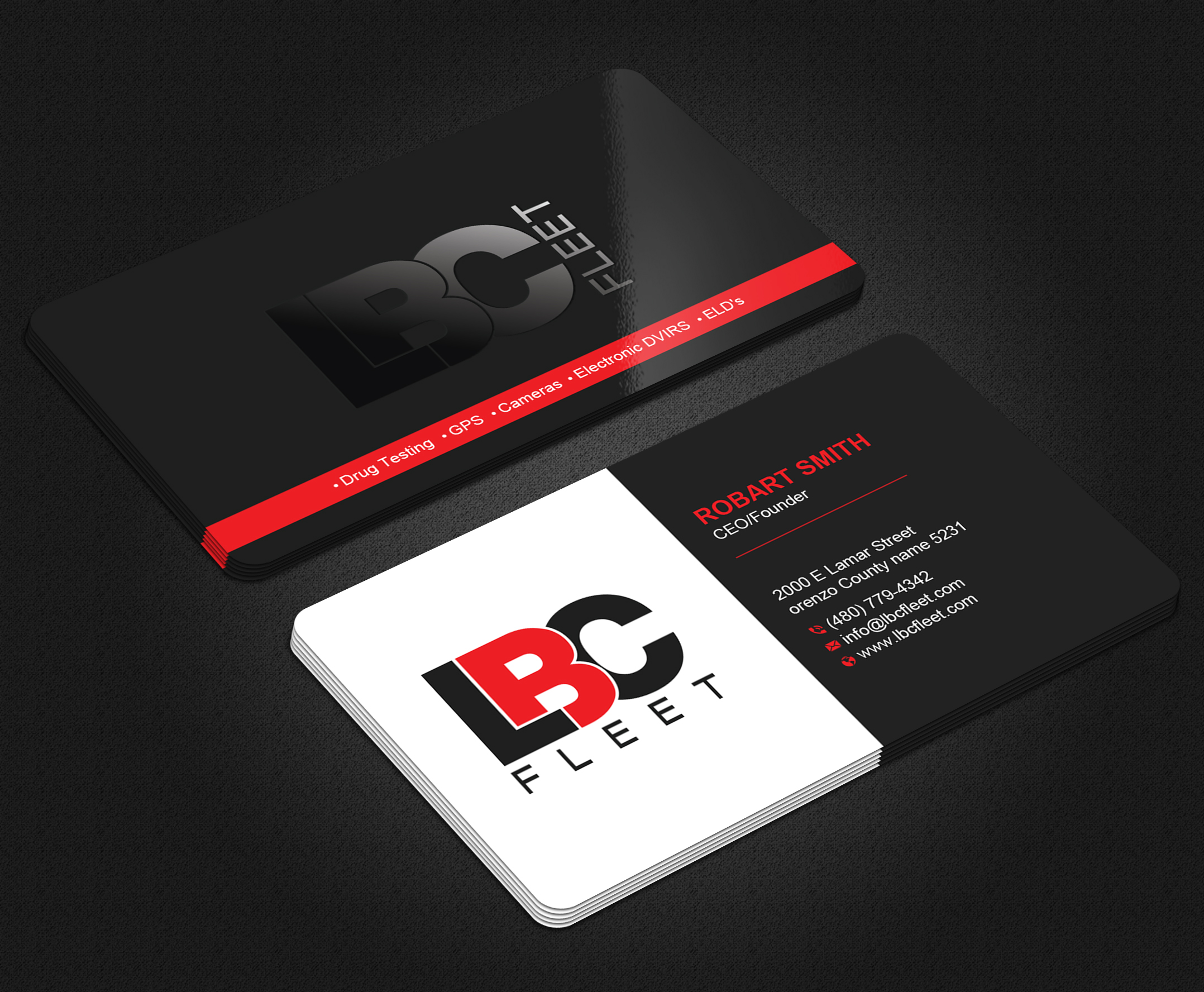 Business Card Design by Uttom 2 for LBC Fleet | Design #27396537