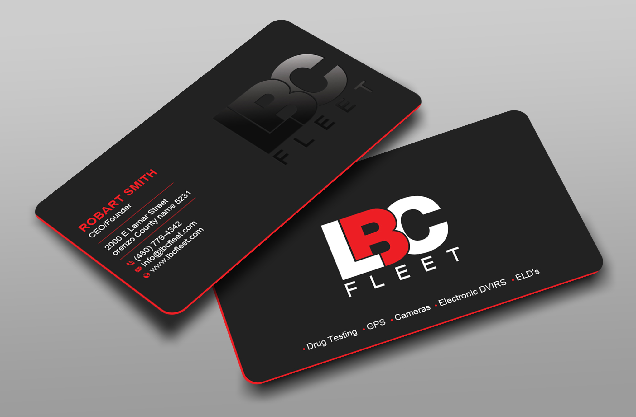 Business Card Design by Uttom 2 for LBC Fleet | Design #27396538