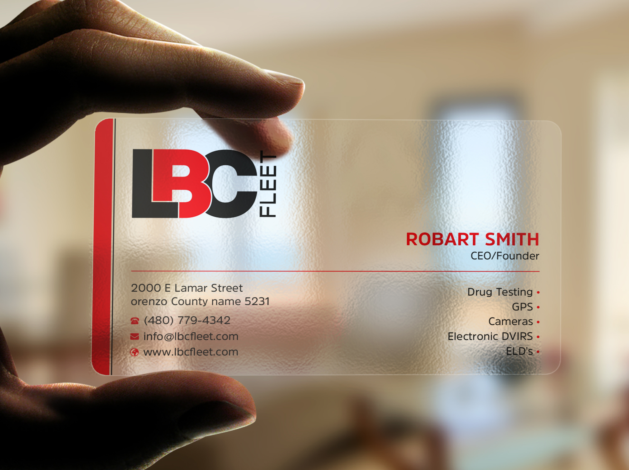 Business Card Design by Uttom 2 for LBC Fleet | Design #27402365