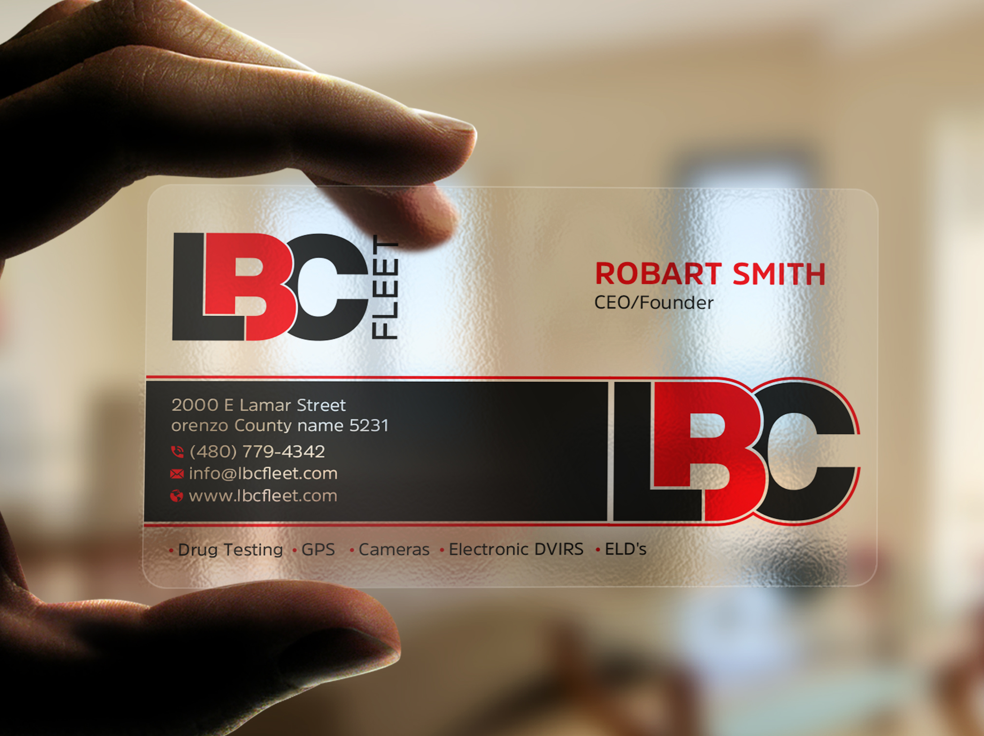 Business Card Design by Uttom 2 for LBC Fleet | Design #27402367