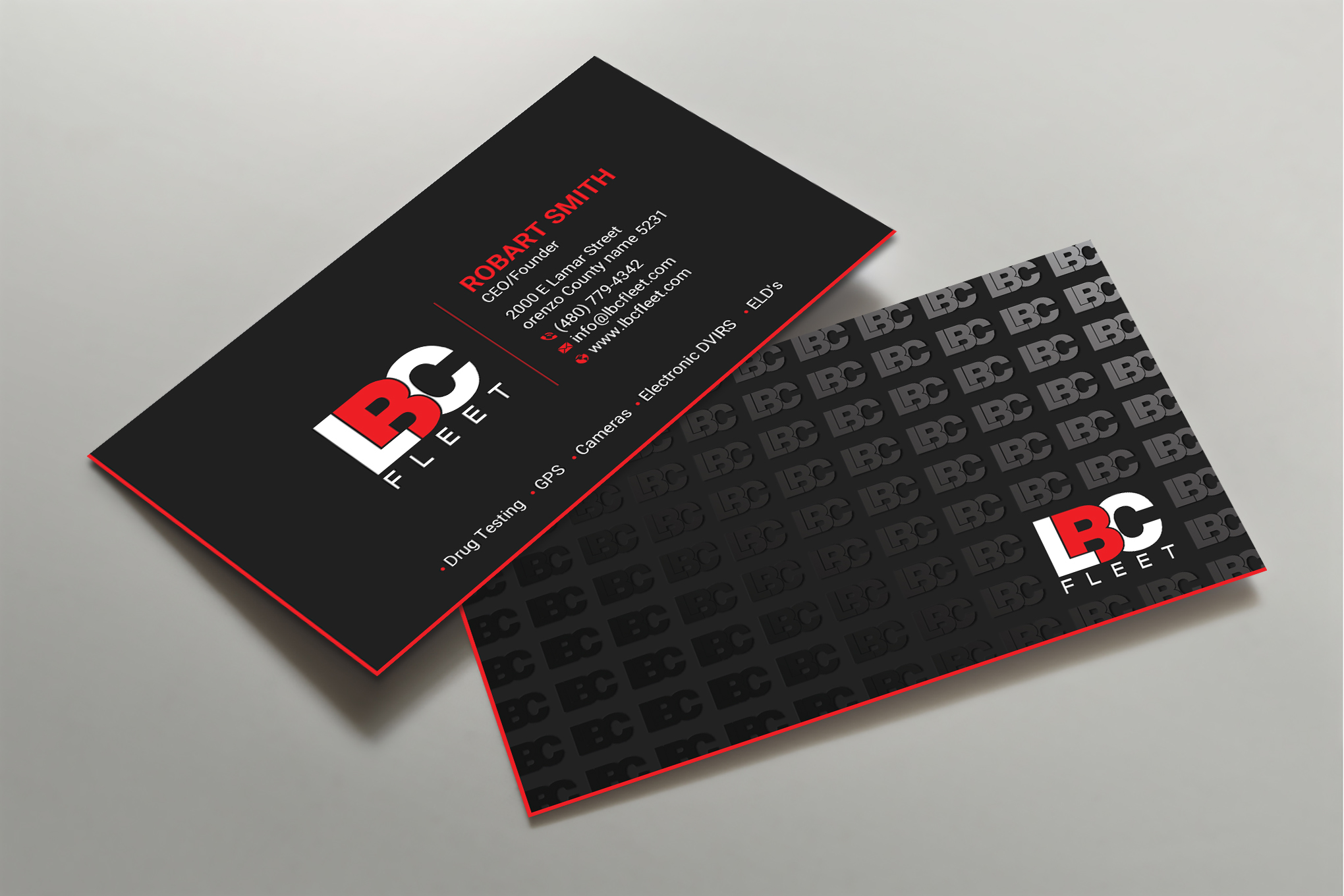 Business Card Design by Uttom 2 for LBC Fleet | Design #27421304