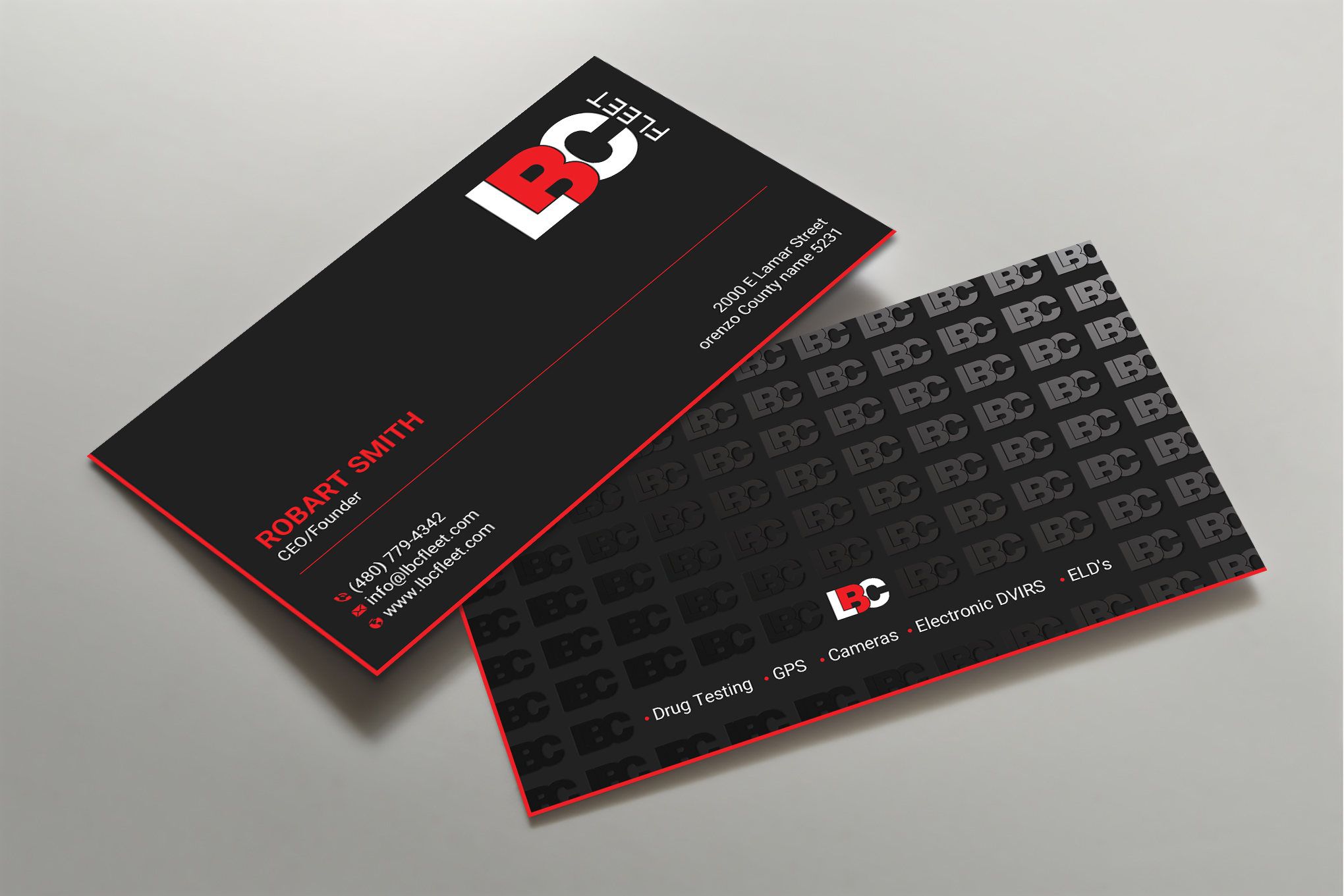 Business Card Design by Uttom 2 for LBC Fleet | Design #27421306