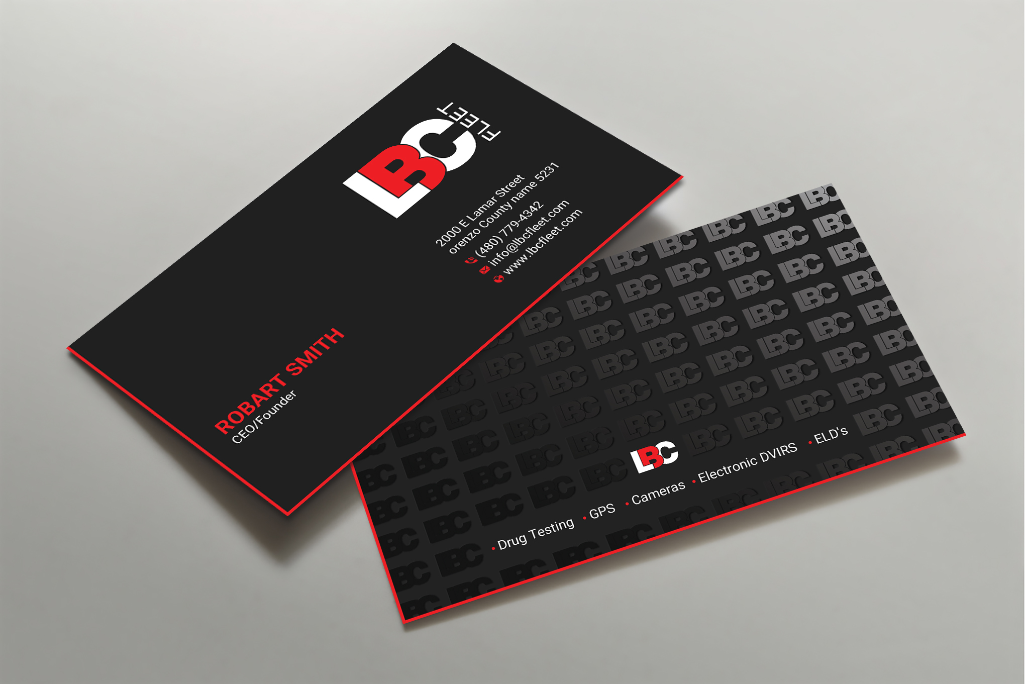 Business Card Design by Uttom 2 for LBC Fleet | Design #27421307