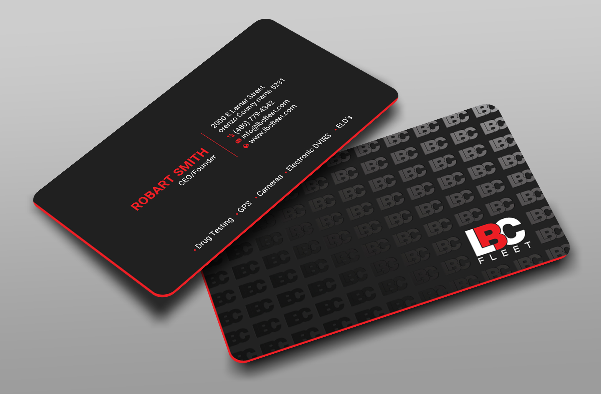 Business Card Design by Uttom 2 for LBC Fleet | Design #27421313