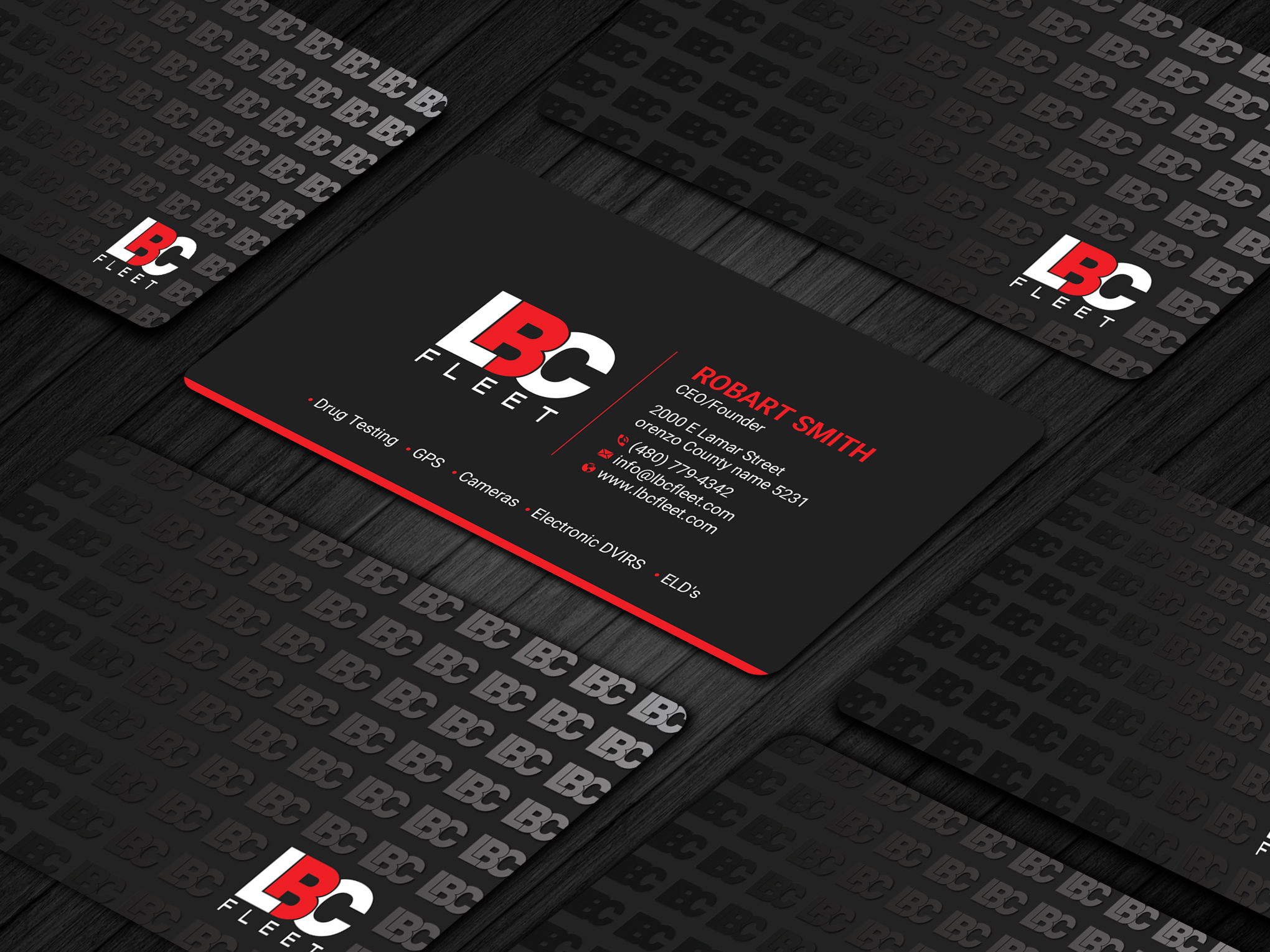 Business Card Design by Uttom 2 for LBC Fleet | Design #27421315