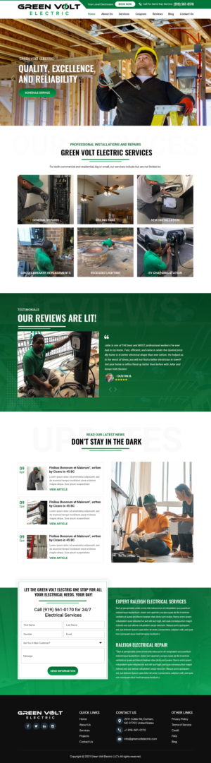 Green Volt Electric website | Web-Design von Titan Eagle