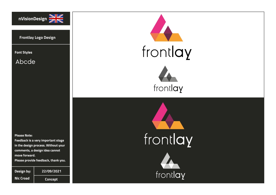 Logo Design by nvisiondesign.co.uk for Frontlay Bartosz Bialas | Design #27392534