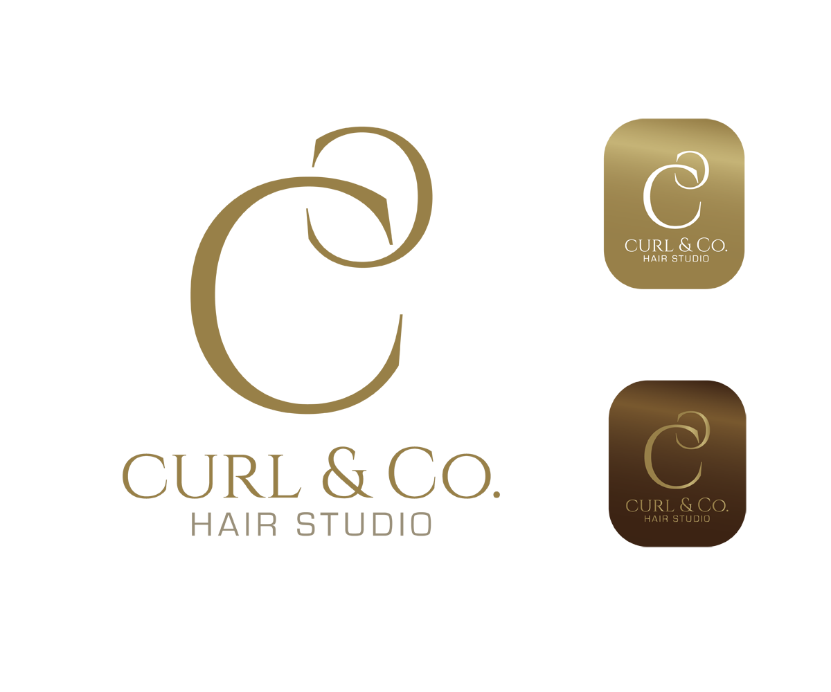 Logo Design by Nina G for Curl & Co. Hair Studio | Design #3078750