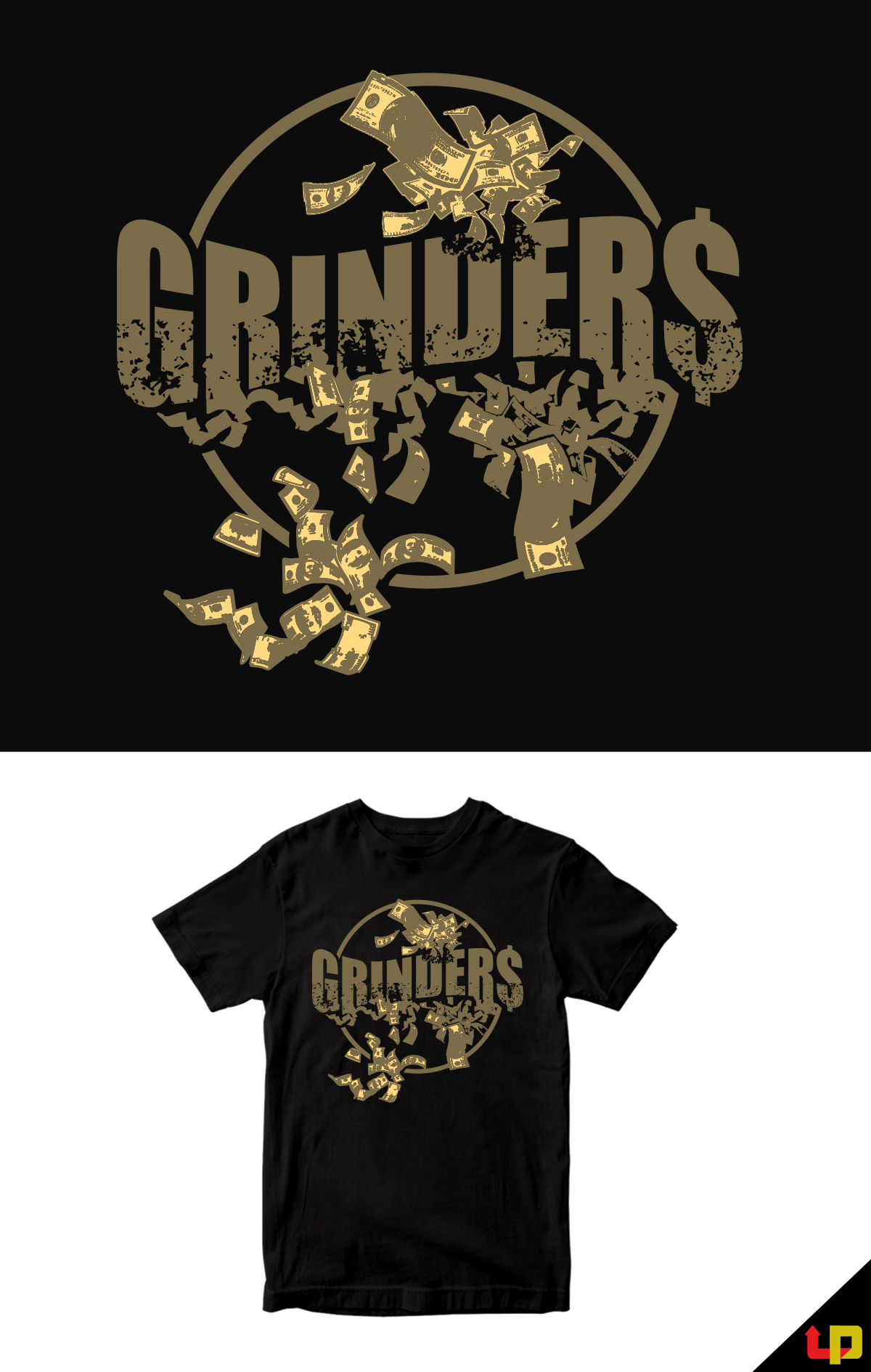 T-shirt Design by Uprinteez for Grinder$ Union Elite LLC | Design #27398581