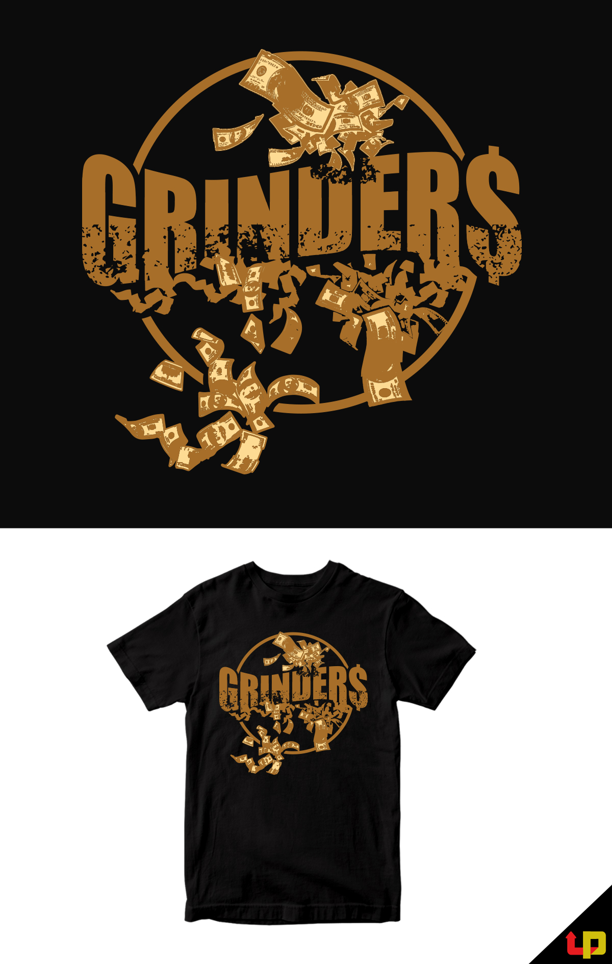 T-shirt Design by Uprinteez for Grinder$ Union Elite LLC | Design #27398582