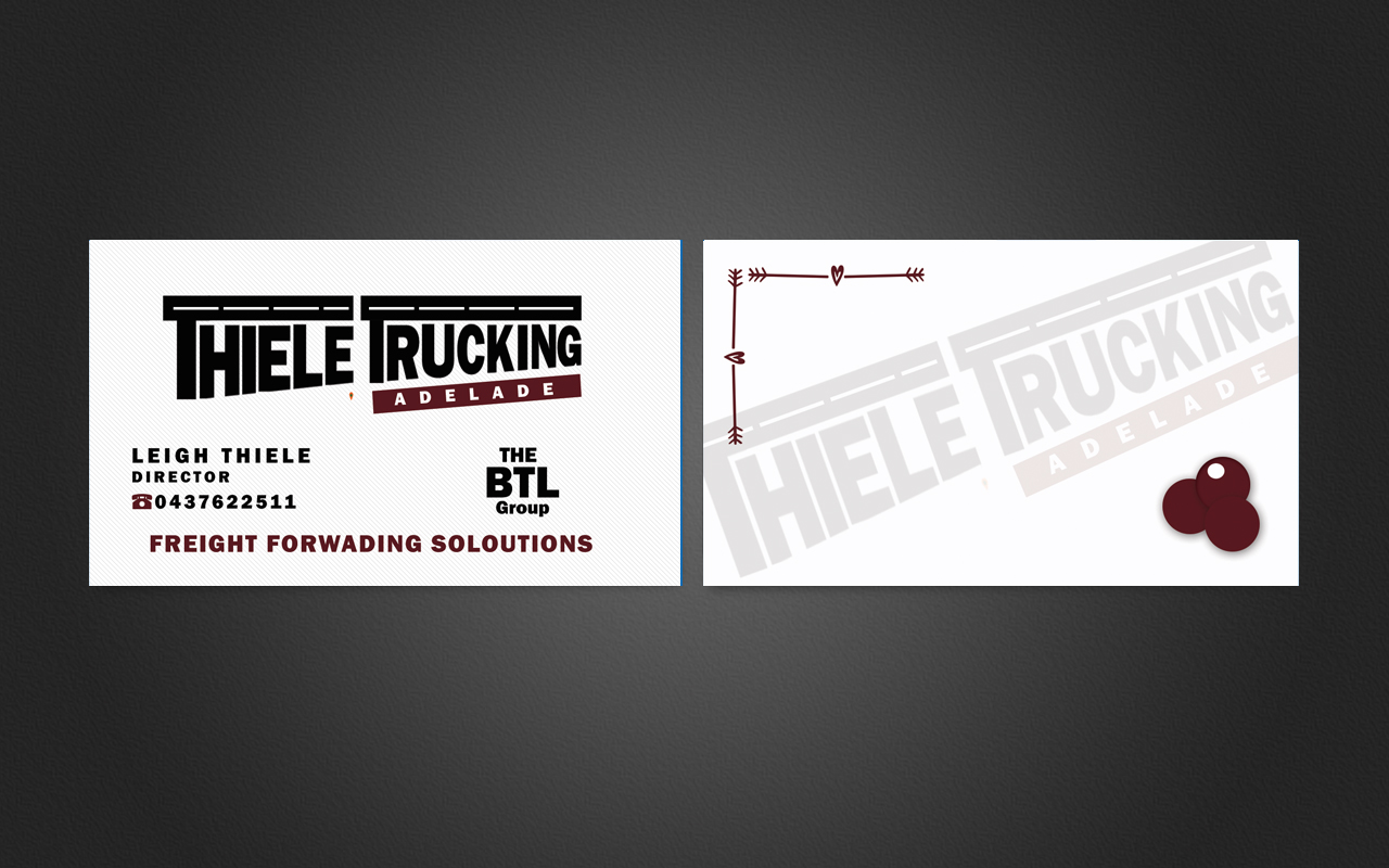 Business Card Design by Harshan for Thiele Trucking  | Design #27397995