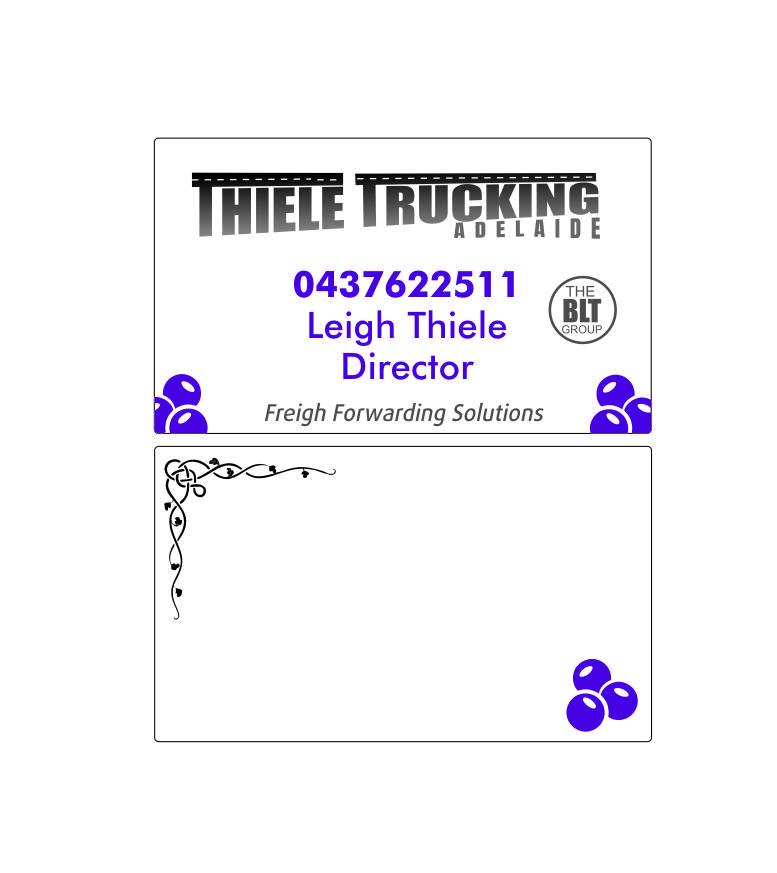 Business Card Design by Bizet Zovko design for Thiele Trucking  | Design #27394718
