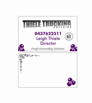 Business Card Design by Bizet Zovko design for Thiele Trucking  | Design: #27394718