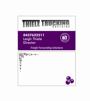 Business Card Design by Bizet Zovko design for Thiele Trucking  | Design: #27394721
