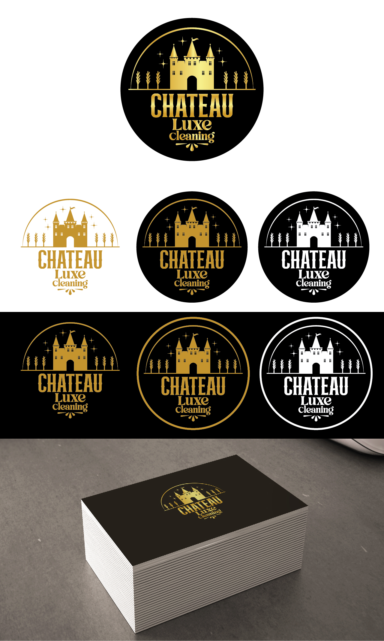 Logo Design by HATI for Chateau Luxe Cleaning | Design #27418802