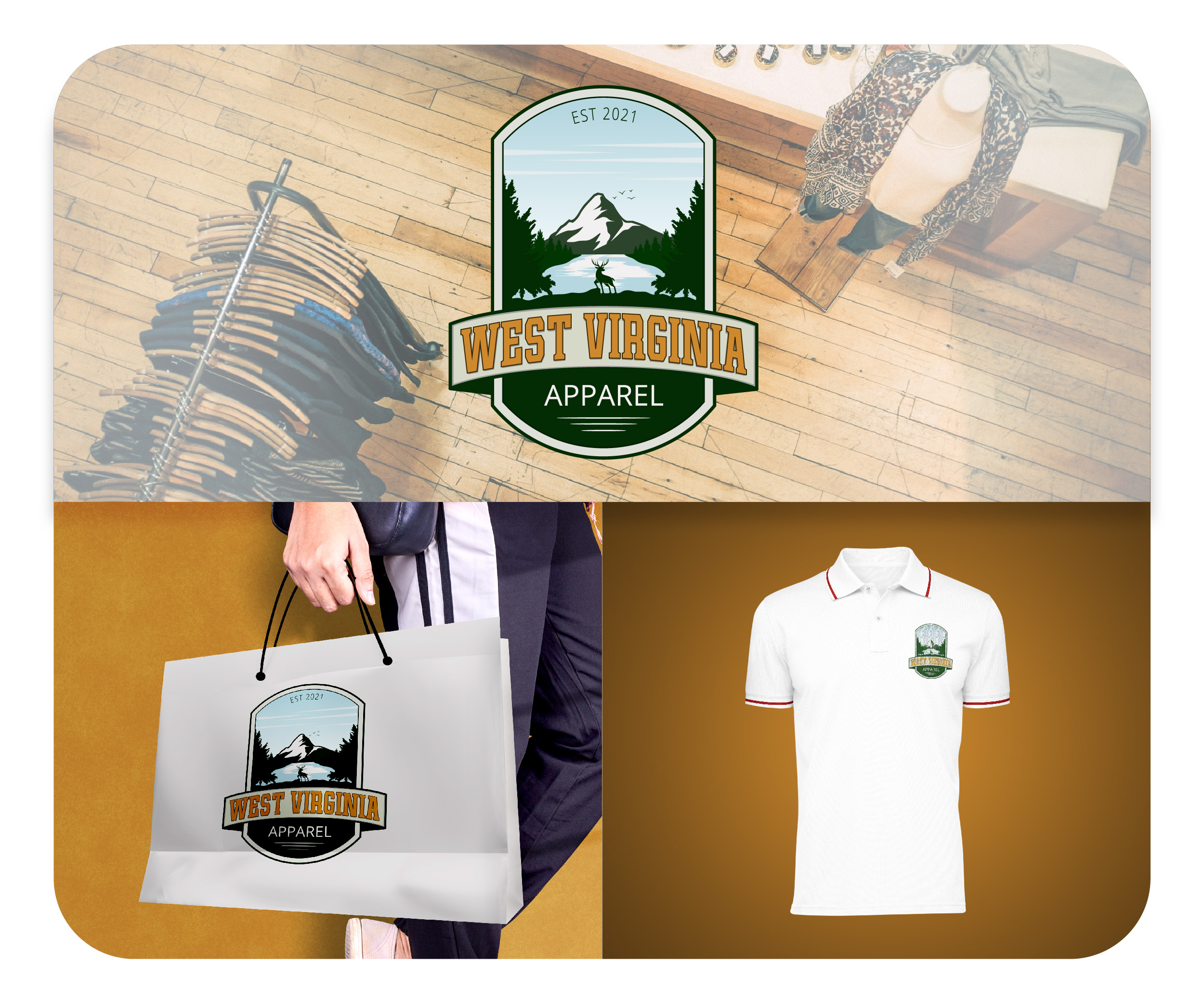 Logo-Design von azlandesign für West Virginia Apparel | Design #27418009