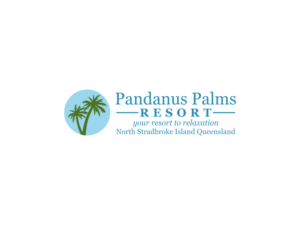 Pandanus Palms Resort,  your resort to relaxation, North Stradbroke Island Queensland  | Diseño de Logo por BNdesigner