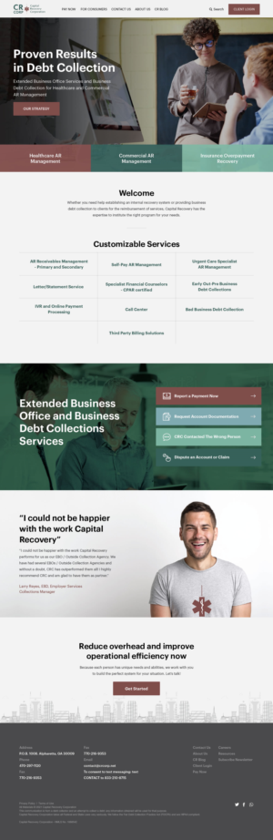 Web Design by Intricate for CAPITAL RECOVERY CORPORATION | Design: #27404731