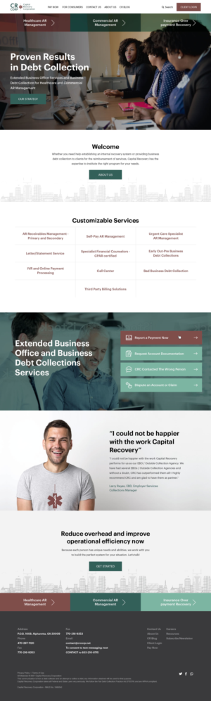 Web Design by Intricate for CAPITAL RECOVERY CORPORATION | Design: #27406957