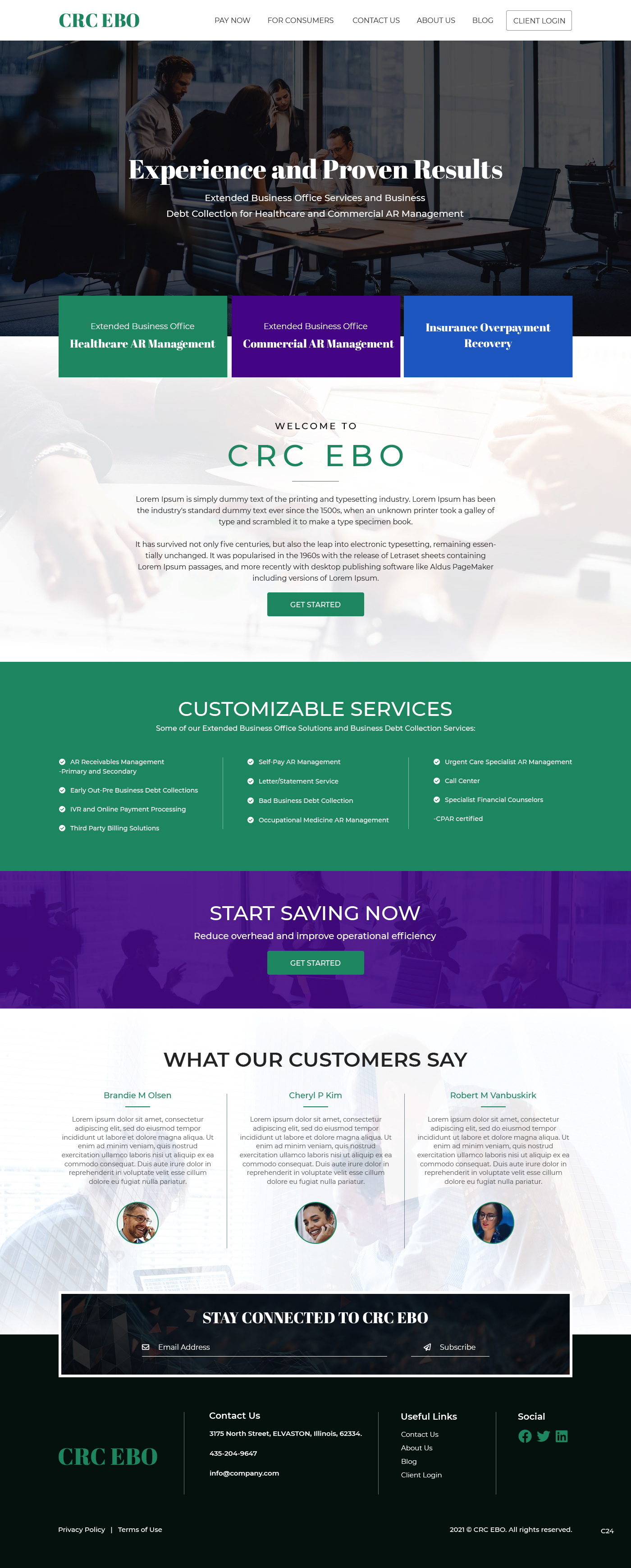 Web Design by pb for CAPITAL RECOVERY CORPORATION | Design #27401999