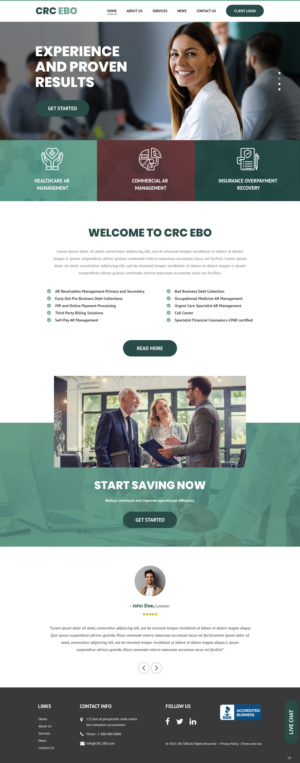 Web Design by pb for CAPITAL RECOVERY CORPORATION | Design: #27402000