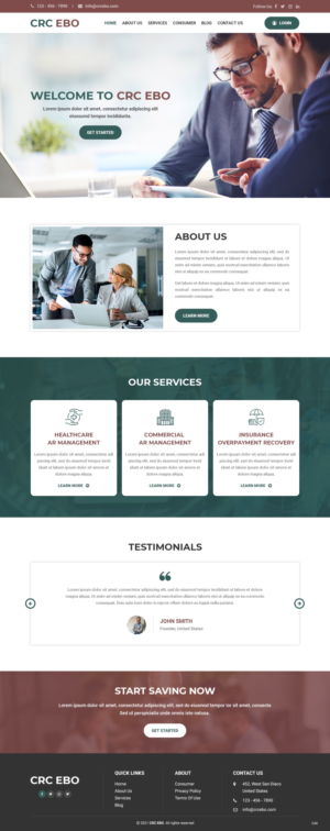 CRC EBO Website | Web-Design von pb
