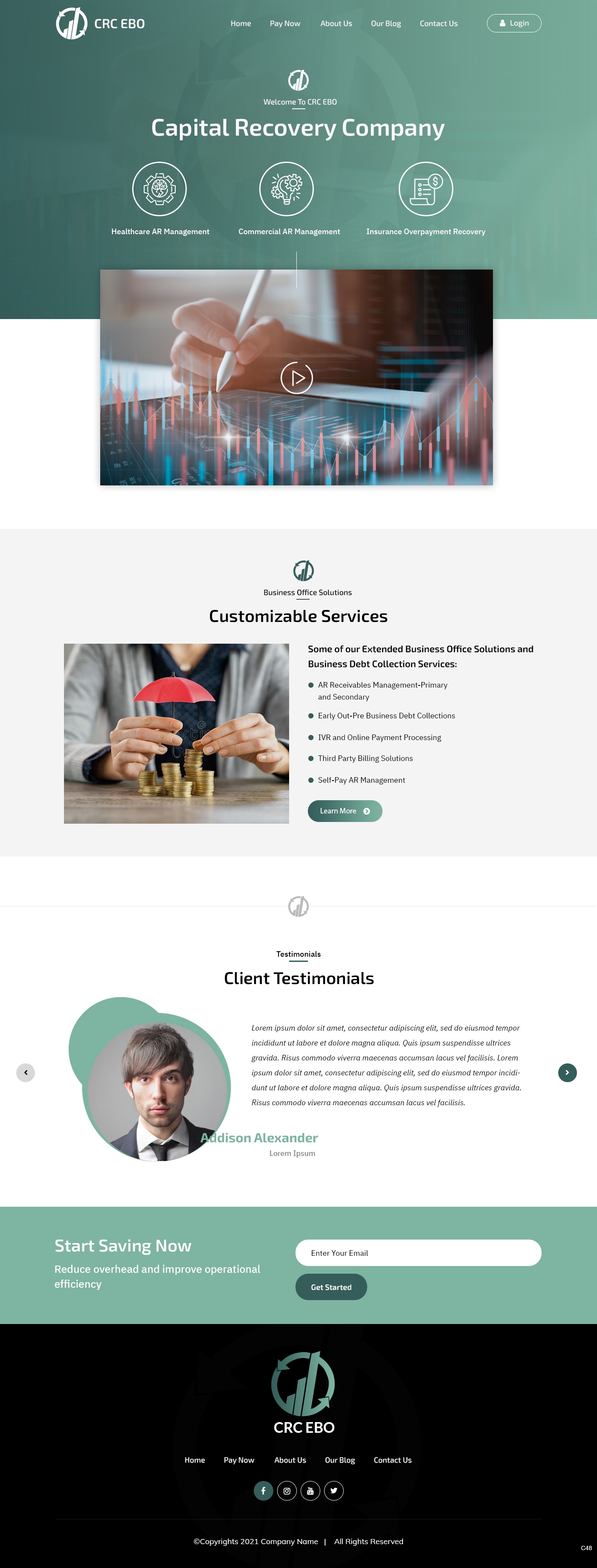 Web Design by pb for CAPITAL RECOVERY CORPORATION | Design #27402010