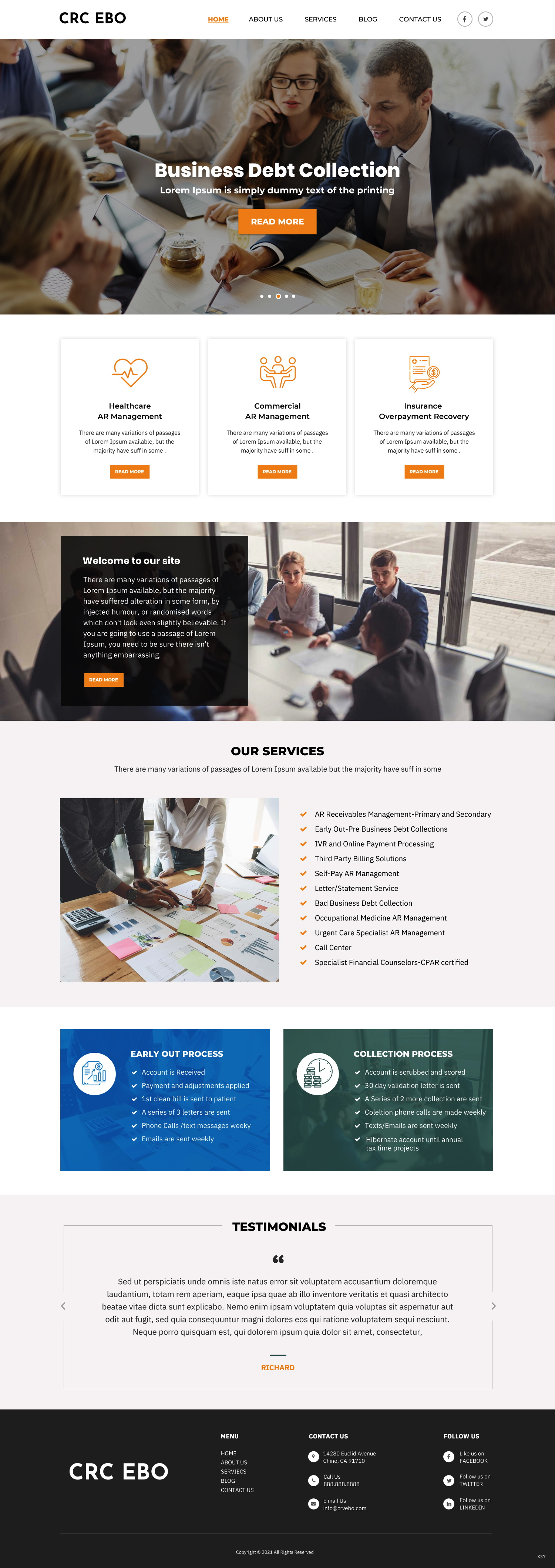 Web Design by pb for CAPITAL RECOVERY CORPORATION | Design #27402012