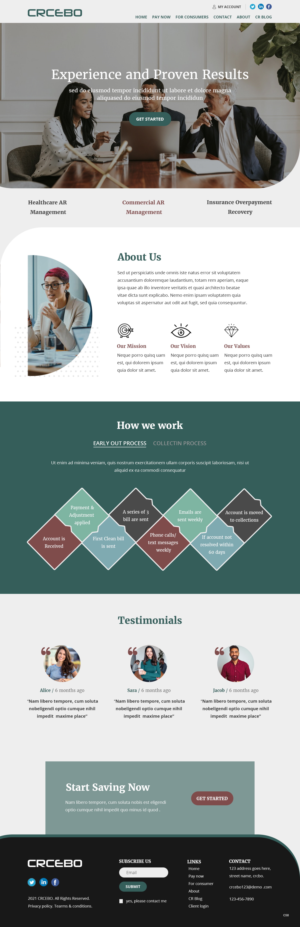 Web Design par pb pour CAPITAL RECOVERY CORPORATION | Design #27402014