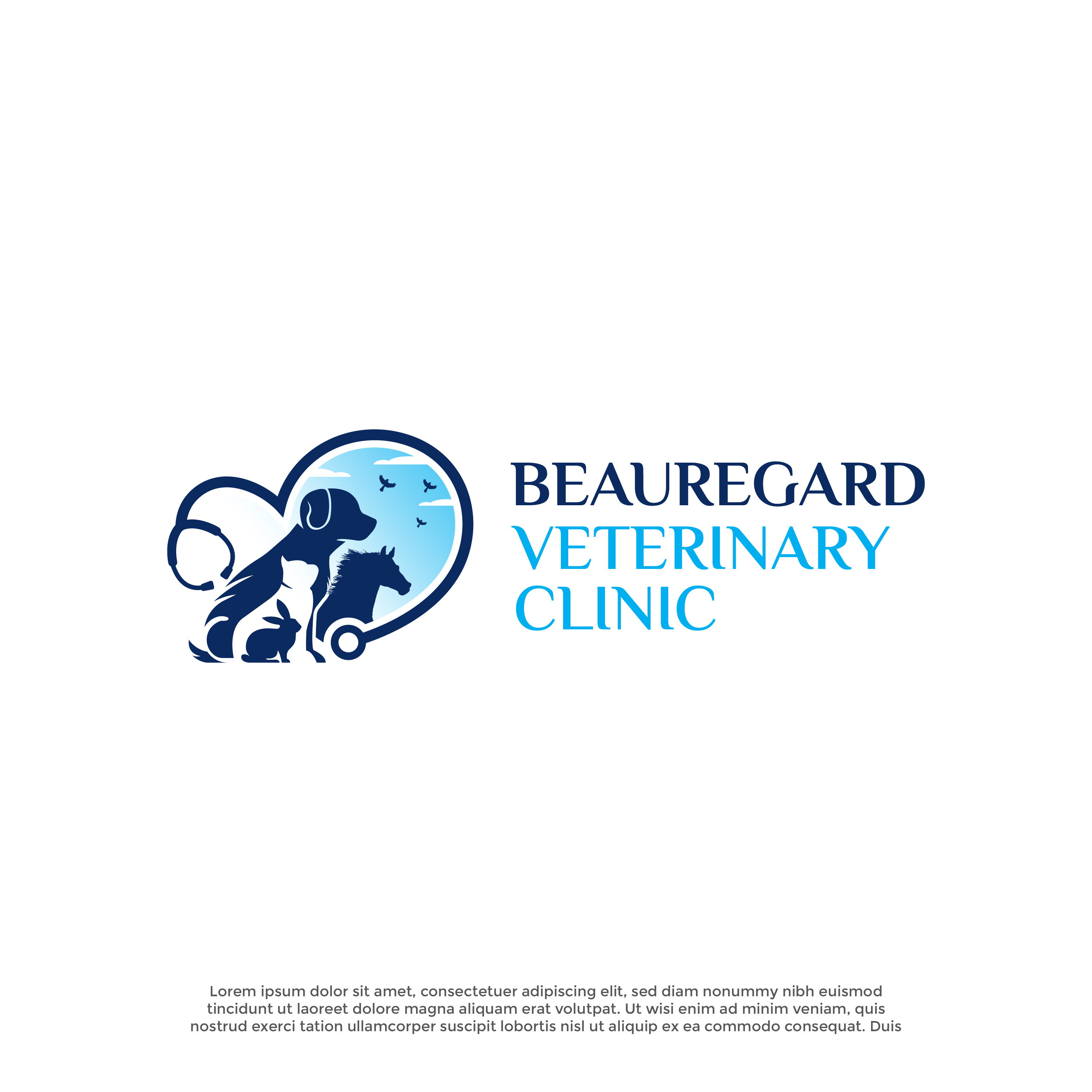 Logo Design by Blvck for Beauregard Veterinary Clinic  | Design #27397958