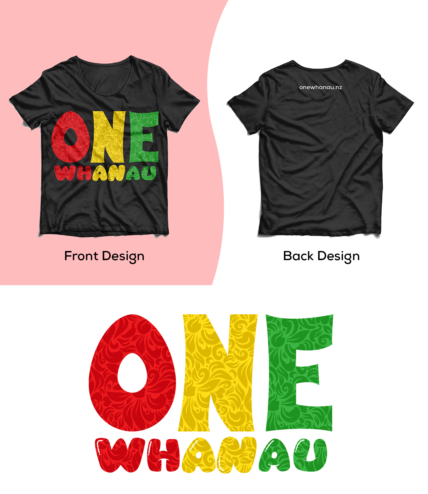 T-shirt Design by Techvolte for One Whanau  | Design #27411436