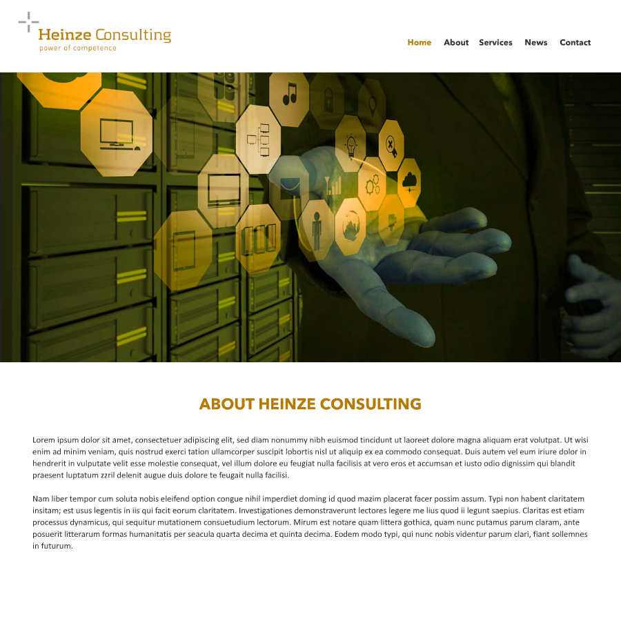 Web Design by -Marc- for Heinze Consulting GmbH | Design #27433126