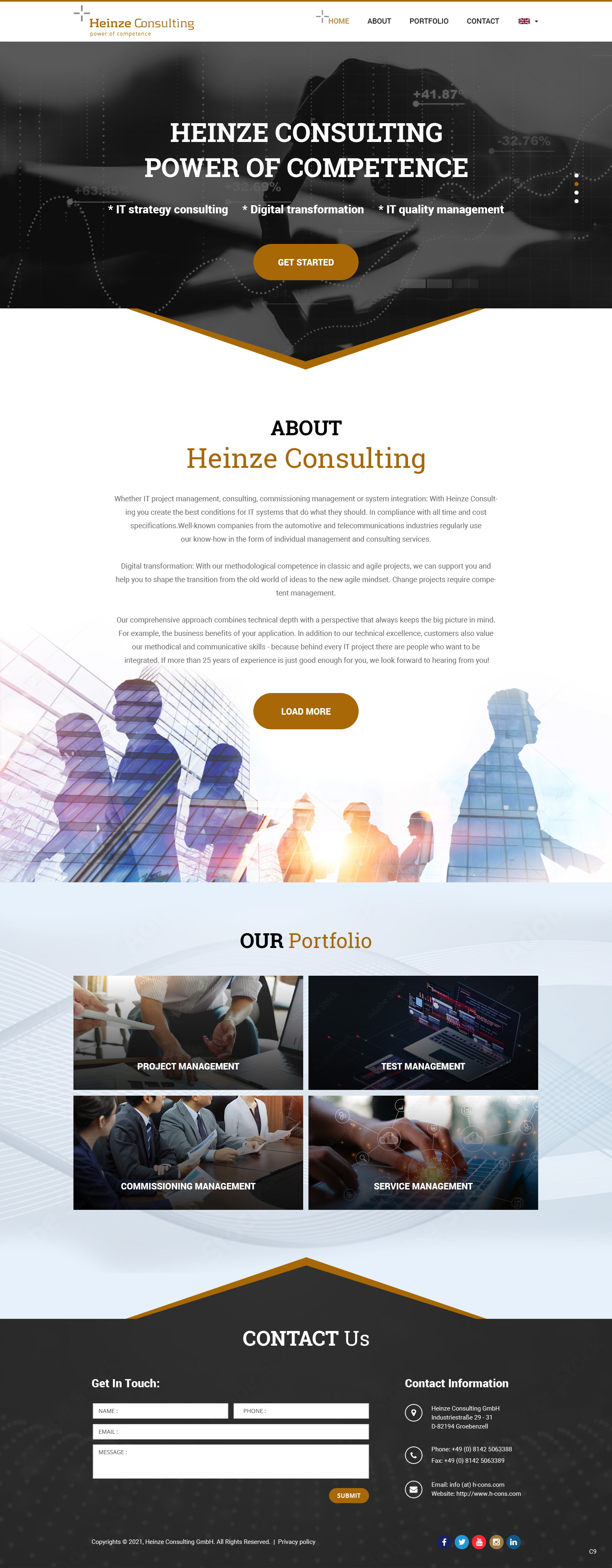 Web Design by pb for Heinze Consulting GmbH | Design #27407589