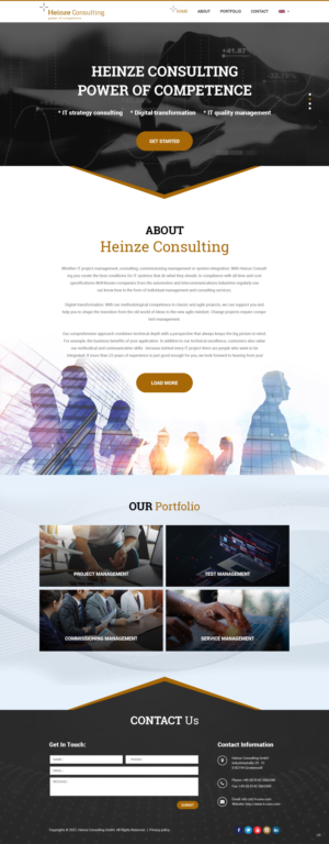 Web Design par pb pour Heinze Consulting GmbH | Design #27407589