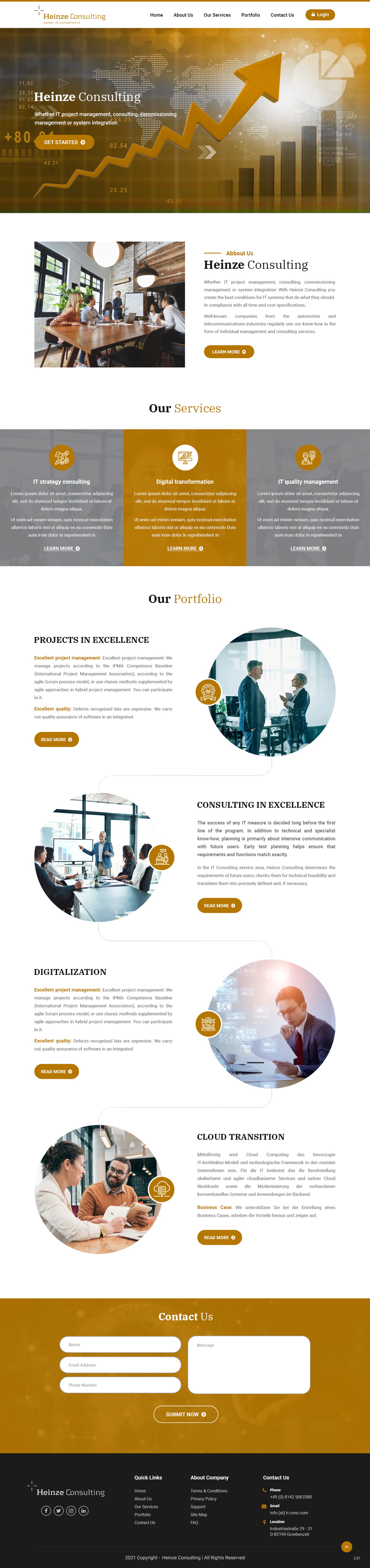 Web Design by pb for Heinze Consulting GmbH | Design #27407590