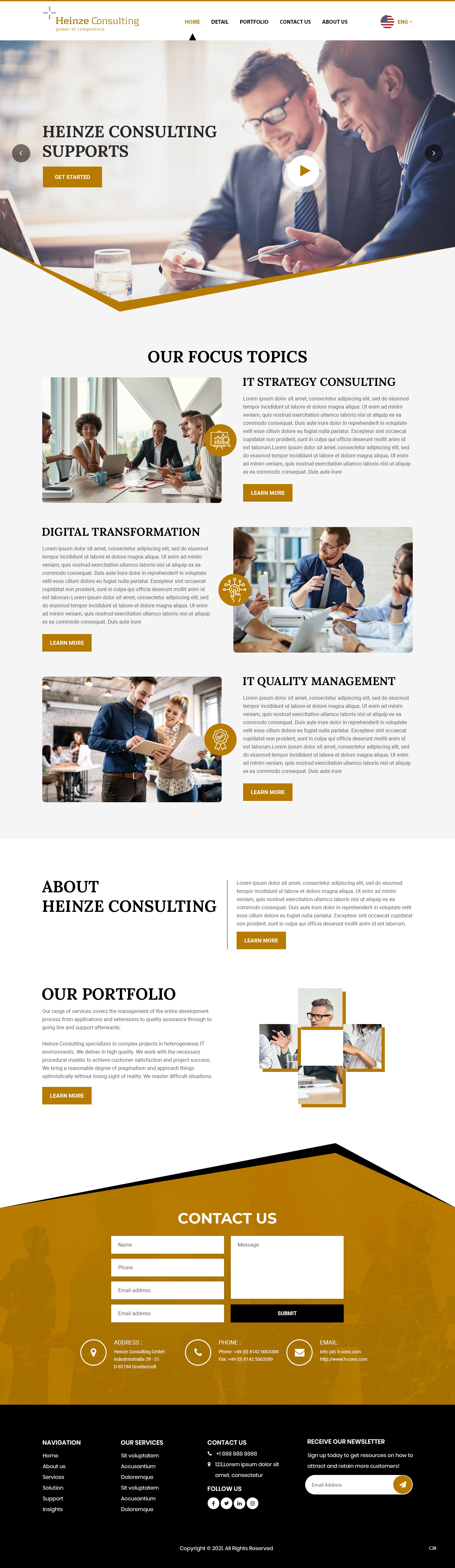 Web Design by pb for Heinze Consulting GmbH | Design #27407592