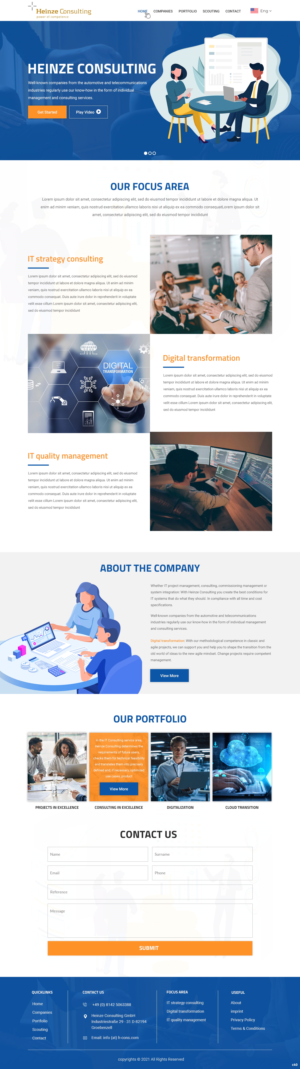 Web Design par pb pour Heinze Consulting GmbH | Design : #27407594