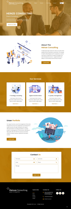 Web Design par pb pour Heinze Consulting GmbH | Design : #27407595