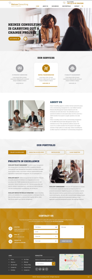 Web Design par pb pour Heinze Consulting GmbH | Design : #27407598