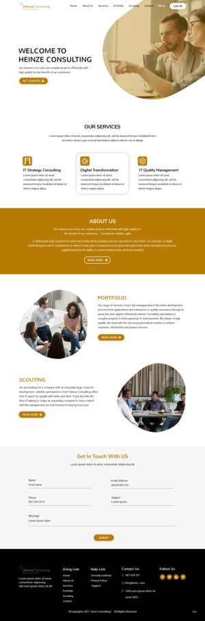 Web Design par pb pour Heinze Consulting GmbH | Design : #27407599