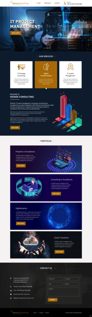 Web Design par pb pour Heinze Consulting GmbH | Design : #27407601