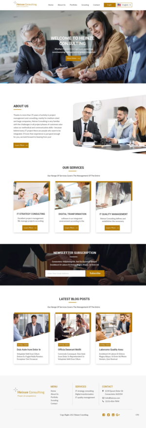 Web Design par pb pour Heinze Consulting GmbH | Design : #27407602