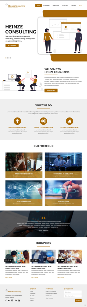 Web Design par pb pour Heinze Consulting GmbH | Design : #27407603