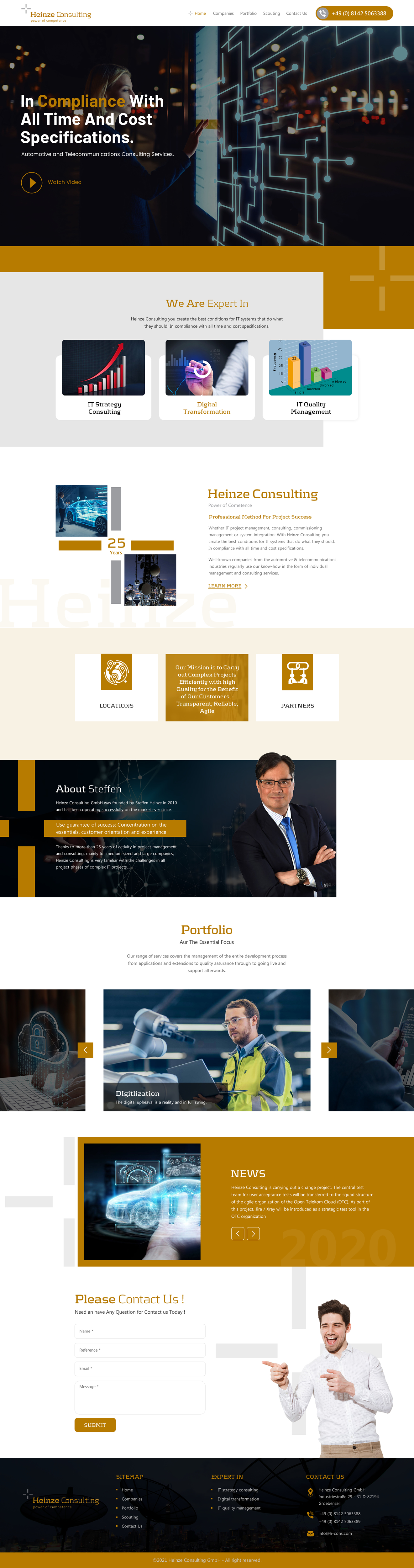 Web Design by rightway for Heinze Consulting GmbH | Design #27407028