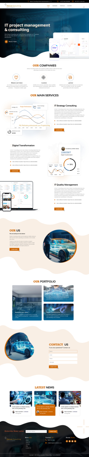 Web Design par rightway pour Heinze Consulting GmbH | Design : #27407030