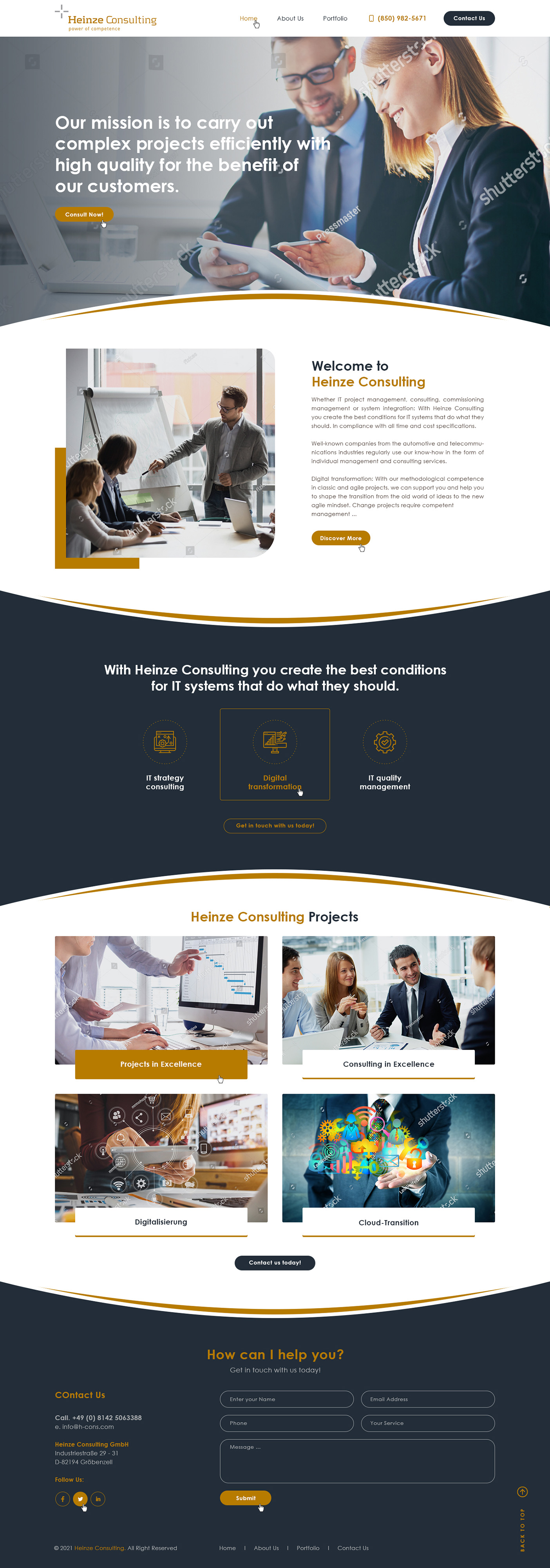 Web Design par Ved Web Services pour Heinze Consulting GmbH | Design #27407613
