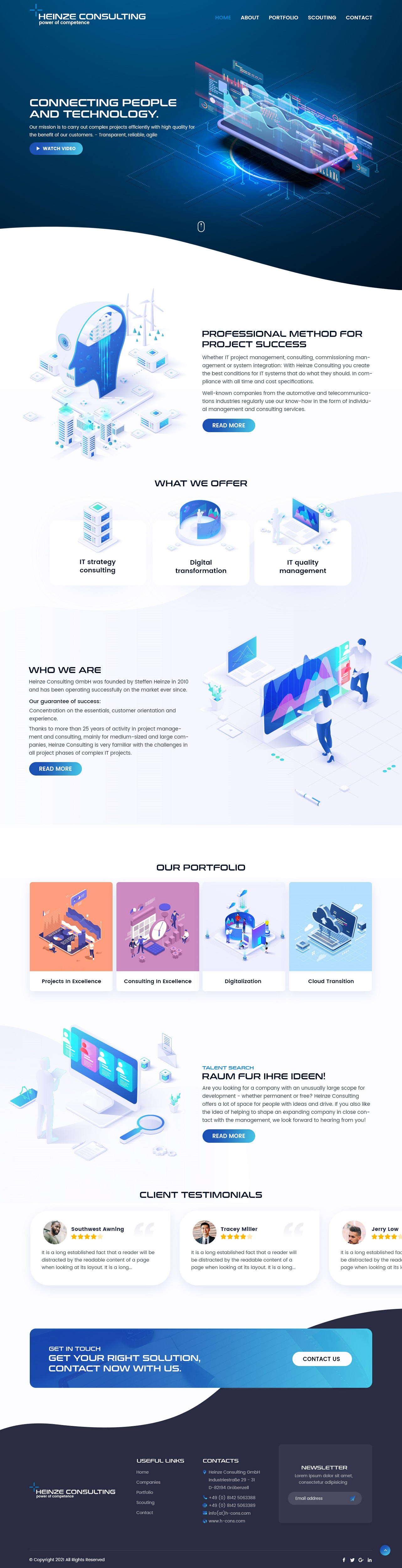 Web Design par nzdesigners pour Heinze Consulting GmbH | Design #27429310