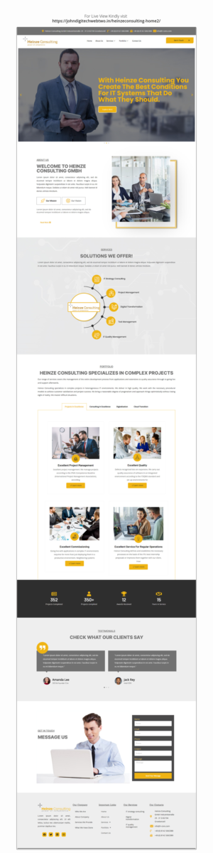 Web Design par JohnDigiTech pour Heinze Consulting GmbH | Design #27435482